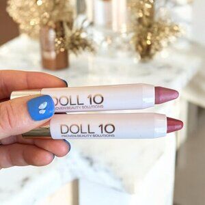 DOLL 10 NEW Lip Crayon Bundle X2 Full Size Let Go & No Boundaries Shades